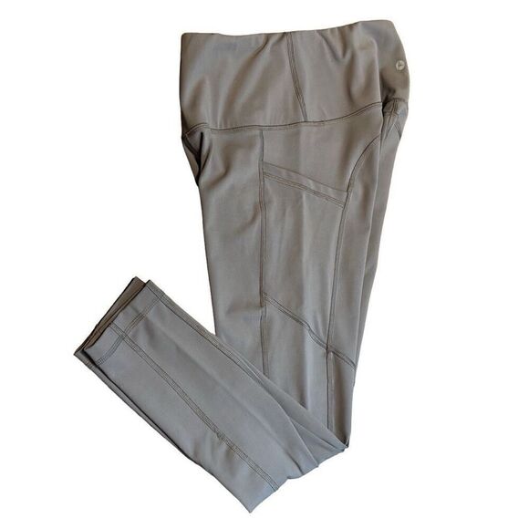 90 Degree by Reflex athletic taupe color close fit leggings 3 pocket M - Picture 3 of 7